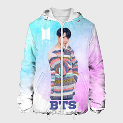 Куртка с капюшоном мужская BTS, цвет: 3D-белый