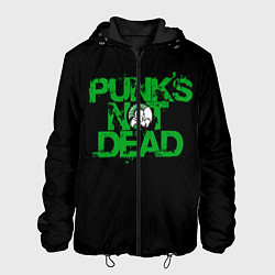 Куртка с капюшоном мужская Punks Not Dead, цвет: 3D-черный