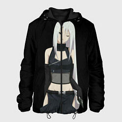 Куртка с капюшоном мужская Ninja Girl, цвет: 3D-черный