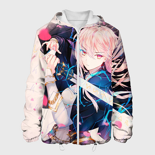 Мужская куртка Girl with katana / 3D-Белый – фото 1