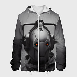 Куртка с капюшоном мужская CYBERMAN, цвет: 3D-белый