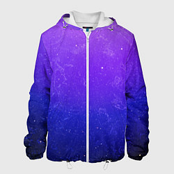 Куртка с капюшоном мужская Звёздное небо, цвет: 3D-белый