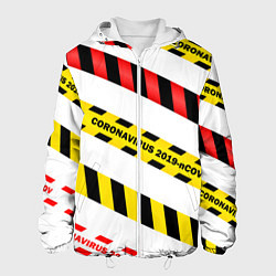 Куртка с капюшоном мужская 2019-nCoV Коронавирус, цвет: 3D-белый