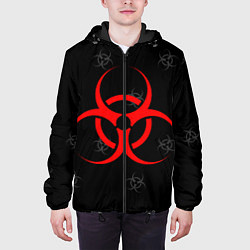 Куртка с капюшоном мужская EPIDEMIC BIOHAZARD, цвет: 3D-черный — фото 2