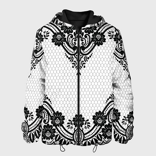 Мужская куртка Кружева / 3D-Черный – фото 1