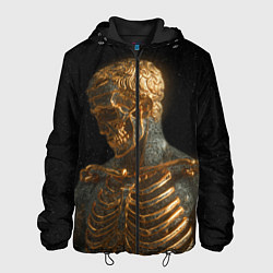 Куртка с капюшоном мужская Скелет В Золоте, цвет: 3D-черный