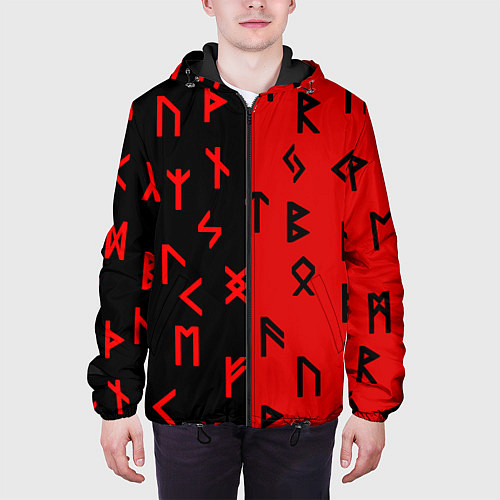 Мужская куртка РУНЫ / 3D-Черный – фото 3