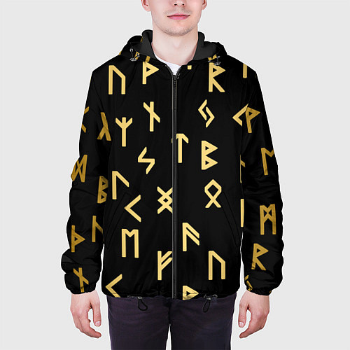 Мужская куртка РУНЫ / 3D-Черный – фото 3
