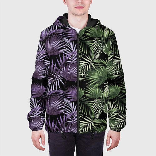 Мужская куртка Пальмы / 3D-Черный – фото 3