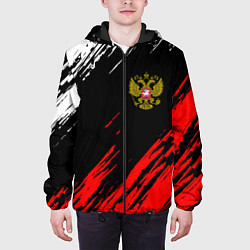 Куртка с капюшоном мужская РОССИЯ, цвет: 3D-черный — фото 2