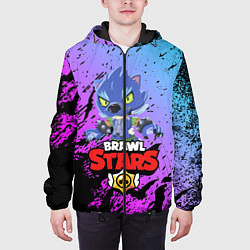 Куртка с капюшоном мужская BRAWL STARS WEREWOLF LEON, цвет: 3D-черный — фото 2