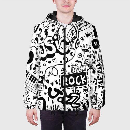 Мужская куртка Rock / 3D-Черный – фото 3