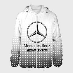 Куртка с капюшоном мужская Mercedes-Benz, цвет: 3D-белый