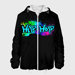 Куртка с капюшоном мужская Hip-Hop, цвет: 3D-белый