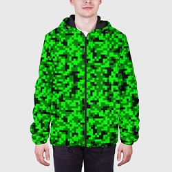 Куртка с капюшоном мужская КАМУФЛЯЖ GREEN, цвет: 3D-черный — фото 2