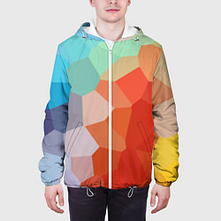 Куртка с капюшоном мужская Пикси кристаллы, цвет: 3D-белый — фото 2