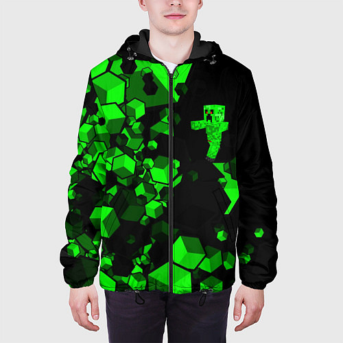 Мужская куртка MINECRAFT CREEPER / 3D-Черный – фото 3
