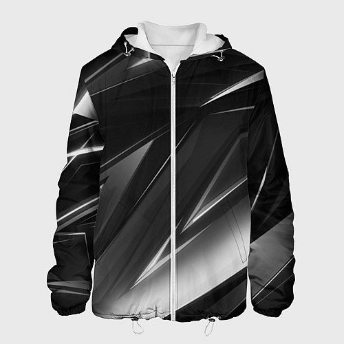 Мужская куртка GEOMETRY STRIPES BLACK & WHITE / 3D-Белый – фото 1