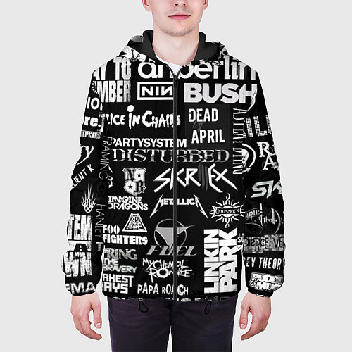 Мужская куртка Рок группы / 3D-Черный – фото 3