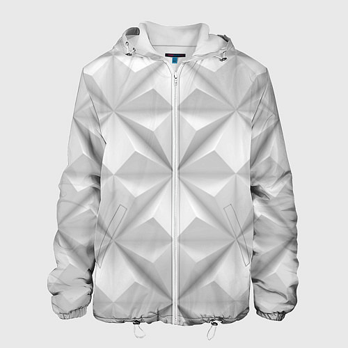 Мужская куртка Ромбы / 3D-Белый – фото 1