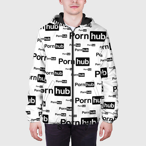 Мужская куртка PornHub / 3D-Черный – фото 3