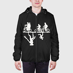 Куртка с капюшоном мужская Очень Странные Дела, цвет: 3D-черный — фото 2