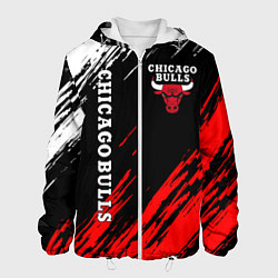 Куртка с капюшоном мужская CHICAGO BULLS, цвет: 3D-белый