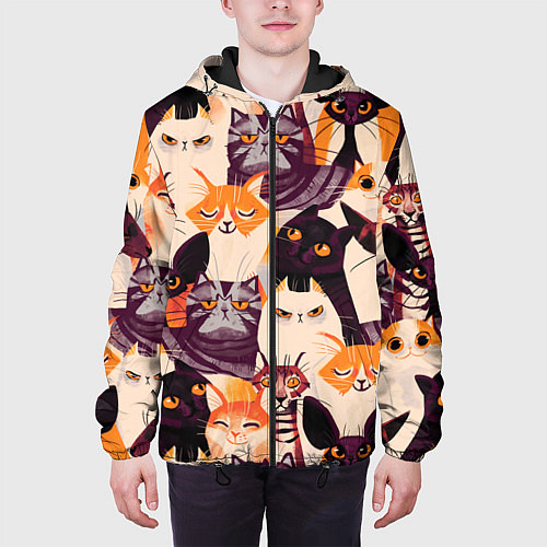 Мужская куртка КОТИКИ / 3D-Черный – фото 3