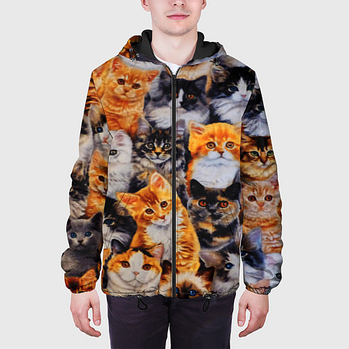 Мужская куртка КОТЯТКИ / 3D-Черный – фото 3