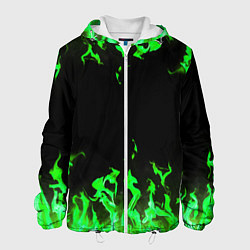 Куртка с капюшоном мужская GREEN FIRE ОГОНЬ, цвет: 3D-белый