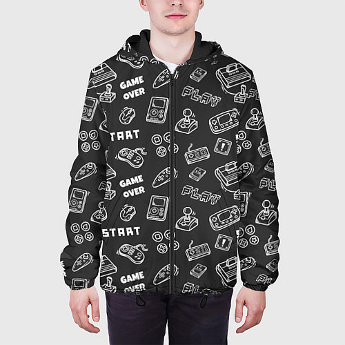 Мужская куртка Video game / 3D-Черный – фото 3