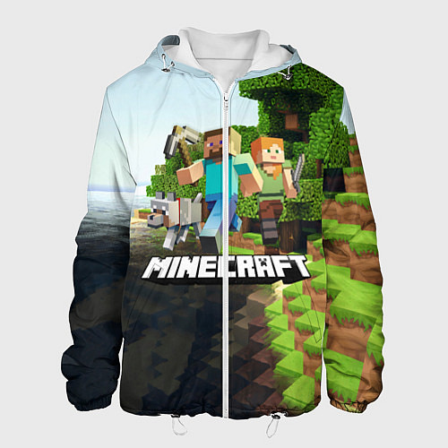 Мужская куртка Minecraft / 3D-Белый – фото 1