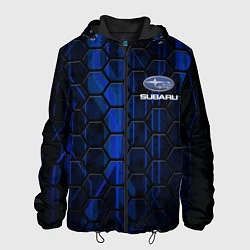 Куртка с капюшоном мужская SUBARU, цвет: 3D-черный