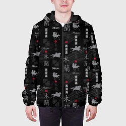 Куртка с капюшоном мужская Mulan Black Pattern, цвет: 3D-черный — фото 2