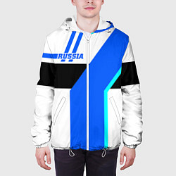 Куртка с капюшоном мужская Russia, цвет: 3D-белый — фото 2