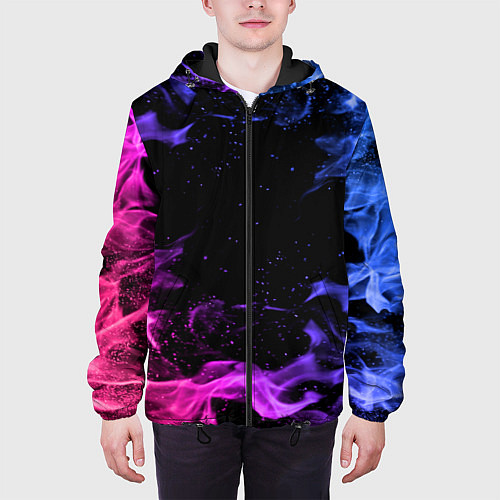 Мужская куртка ОГОНЬ НЕОН / 3D-Черный – фото 3