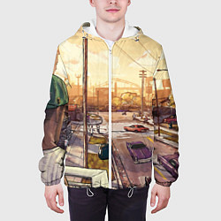 Куртка с капюшоном мужская GTA San Andreas, цвет: 3D-белый — фото 2