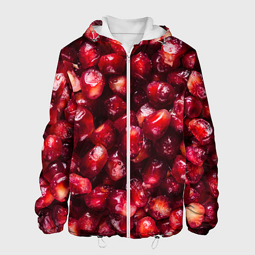 Мужская куртка Много ягод граната ярко сочно / 3D-Белый – фото 1