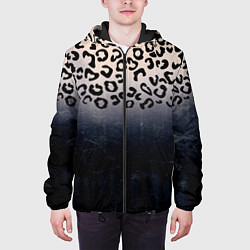 Куртка с капюшоном мужская Животный принт, цвет: 3D-черный — фото 2