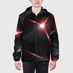Куртка с капюшоном мужская 3D свечение, цвет: 3D-черный — фото 2