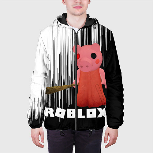 Мужская куртка Roblox Piggy / 3D-Черный – фото 3
