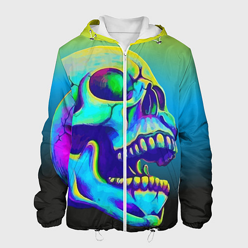 Мужская куртка Neon skull / 3D-Белый – фото 1