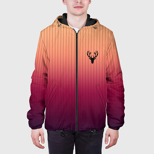 Мужская куртка The Gradient Of Deer / 3D-Черный – фото 3