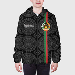 Куртка с капюшоном мужская Таджикистан, цвет: 3D-черный — фото 2