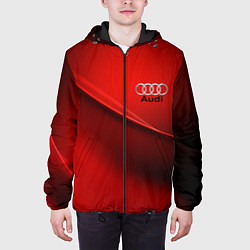 Куртка с капюшоном мужская AUDI, цвет: 3D-черный — фото 2