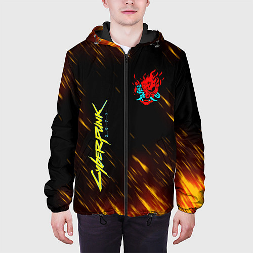 Мужская куртка CYBERPUNK 2077 / 3D-Черный – фото 3