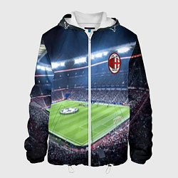 Куртка с капюшоном мужская FC MILAN, цвет: 3D-белый