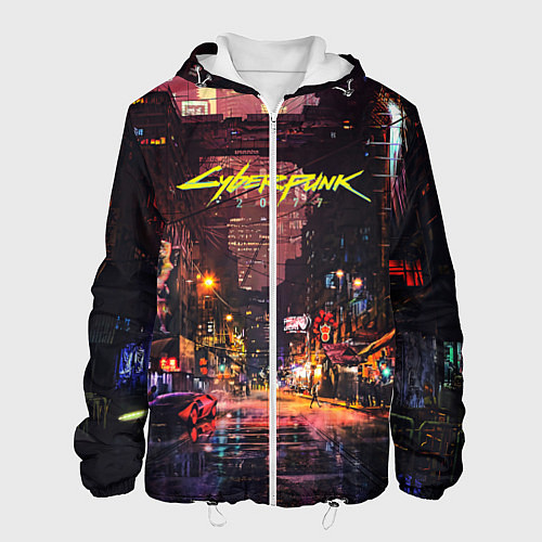 Мужская куртка CYBERPUNK 2077:КИБЕРПАНК S / 3D-Белый – фото 1