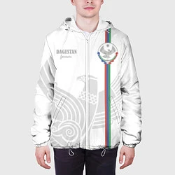Куртка с капюшоном мужская Дагестан, цвет: 3D-белый — фото 2