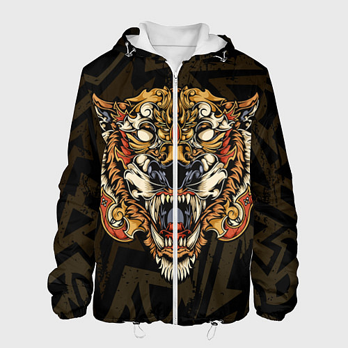 Мужская куртка Тигровый стимпанк Tiger / 3D-Белый – фото 1